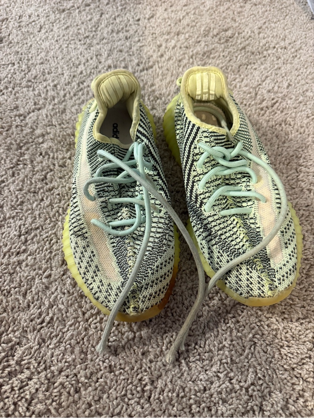 Yeezy Boost Sneakers in Neon Yellow, Mint, and Black